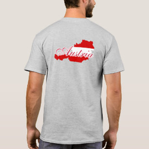Camiseta Mapa de pavilhão da Áustria
