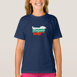 Camiseta Mapa de pavilhão da Bulgária
