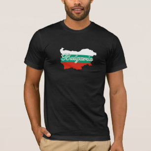 Camiseta Mapa de pavilhão da Bulgária