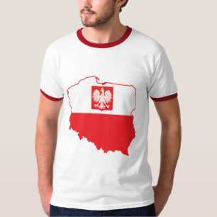 Camiseta Mapa De Polônia Em Cores Poloneses