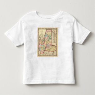 Camiseta Mapa de Preston, Taylor, Barbour, condados de