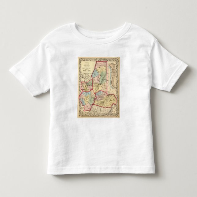 Camiseta Mapa de Preston, Taylor, Barbour, condados de (Frente)