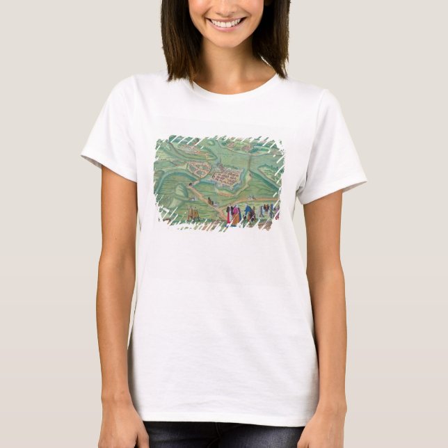 Camiseta Mapa de Raab, de Civitates Orbis Terrarum, por Ge (Frente)