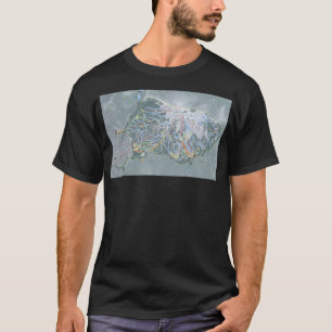 Camiseta Mapa de Rastreio de Mammoth Mountain Resort
