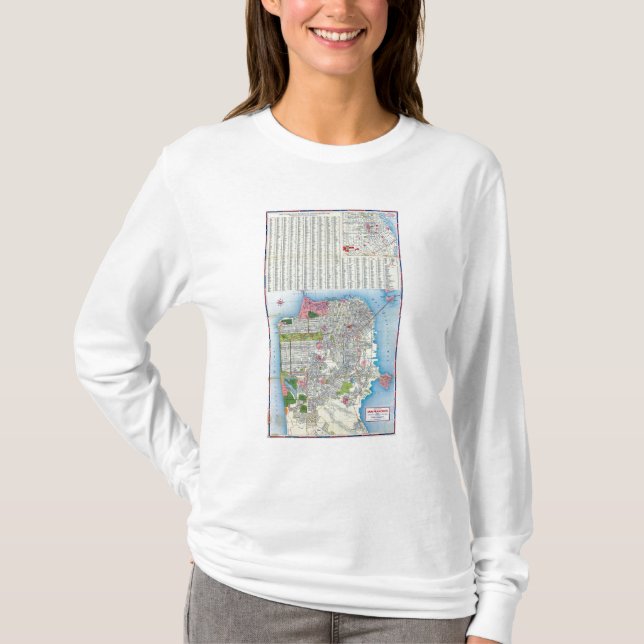 Camiseta Mapa de ruas de San Francisco (Frente)