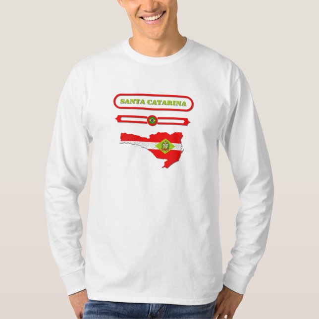 CAMISETA MAPA DE SANTA CATARINA. SAMER BRASIL (Frente)