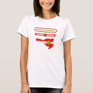 CAMISETA MAPA DE SANTA CATARINA. SAMER BRASIL