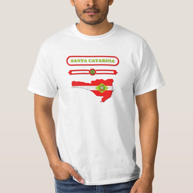CAMISETA MAPA DE SANTA CATARINA. SAMER BRASIL (Frente)