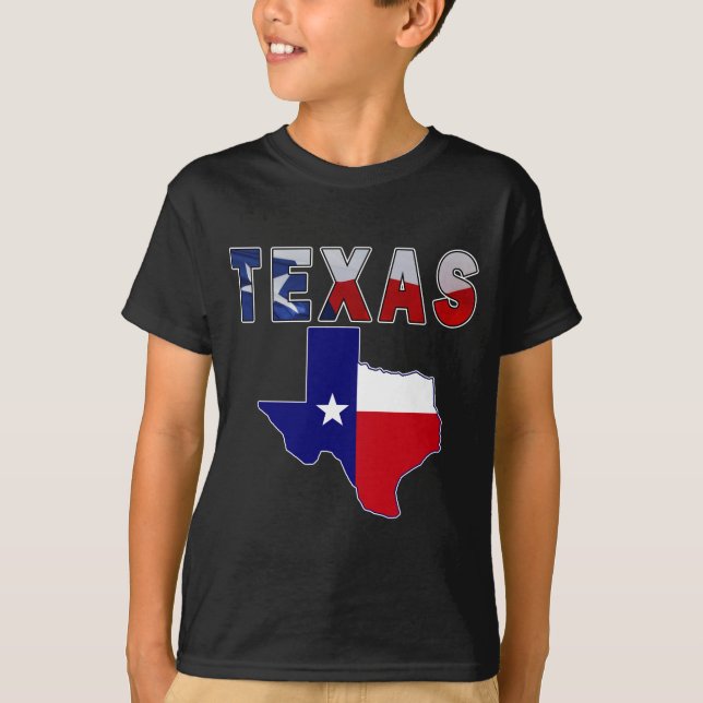 Camiseta Mapa de Sinalizador com Texas (Frente)