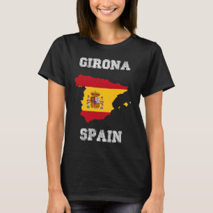 Camiseta Mapa de Sinalizador de Espanha de Vintagem da Espa