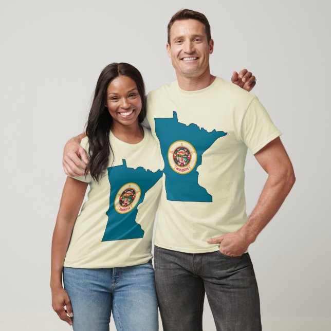 Camiseta Mapa de Sinalizador de Minnesota (Unissex)