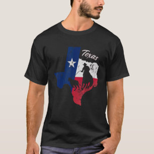Camiseta Mapa de Sinalizador do Estado do Texas Texano nati
