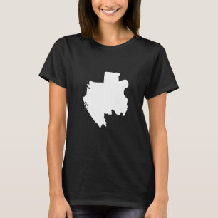 Camiseta Mapa de Sinalizador do Gabão - Gabão