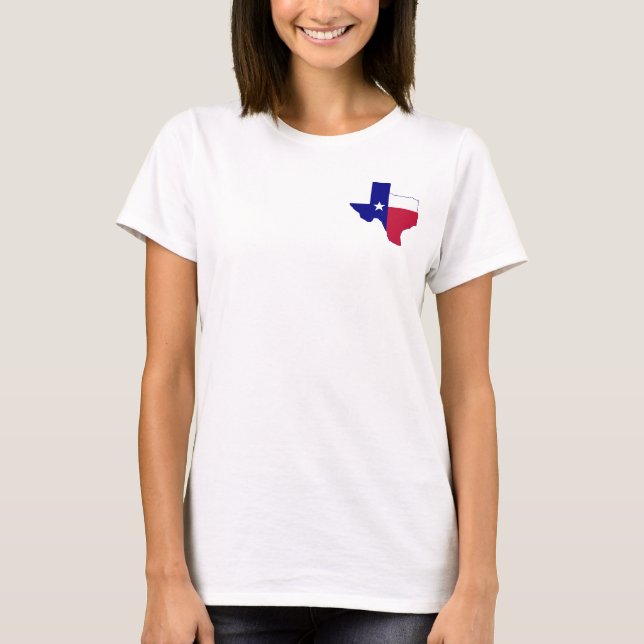 Camiseta Mapa de Sinalizador do Texas (Frente)
