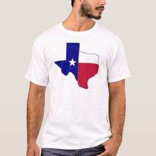 Camiseta Mapa de Sinalizador do Texas