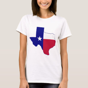 Camiseta Mapa de Sinalizador do Texas