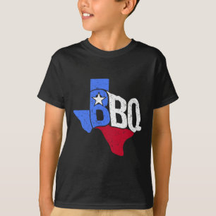 Camiseta Mapa De Sinalizador E Byrbecue Do Estado Do Texas 