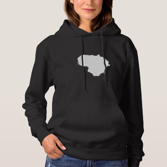 Camiseta Mapa de Sinalizador Lituânia (Frente)