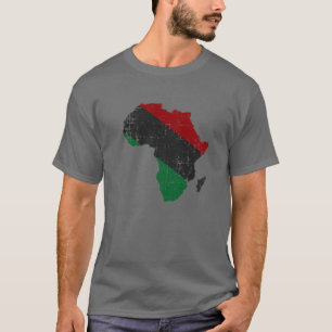 Camiseta Mapa de Sinalizador Pan-Africano da UNIA - Histór
