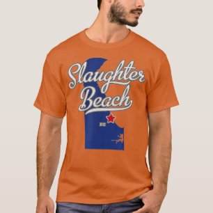 Camiseta Mapa de Slaughter Beach Delaware DE