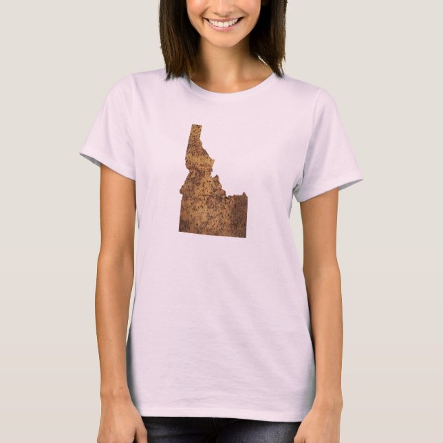 Camiseta Mapa de Spud Idaho (Frente)