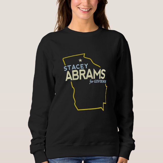 Camiseta Mapa de Stacey Abrams da corrida para governador d (Frente)