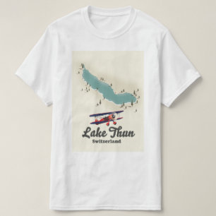 Camiseta Mapa de Suiças do Lago Thun
