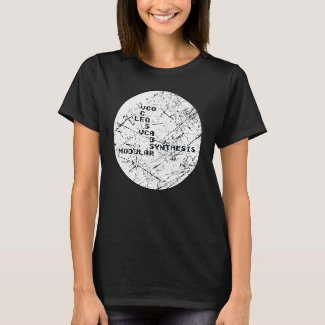 Camiseta Mapa de Techno de Sintetizador (Frente)