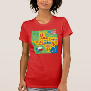 Camiseta Mapa de Texas dos miúdos