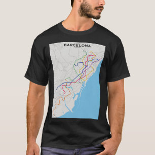 Camiseta Mapa de Trânsito de Barcelona