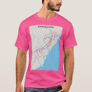Camiseta Mapa de Trânsito de Barcelona