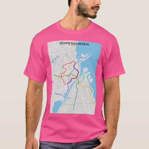 Camiseta Mapa de trânsito de Copenhaga