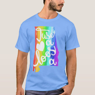 Camiseta Mapa de Tuscaloosa Alabama Arco-íris