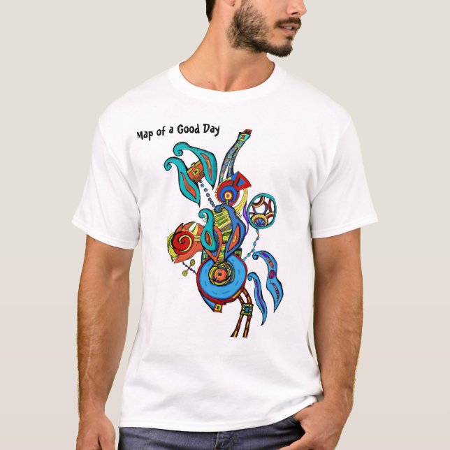 Camiseta Mapa de um bom dia (Frente)