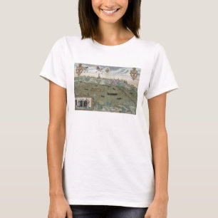 Camiseta Mapa de Varsóvia, de "Civitates Orbis Terrarum"