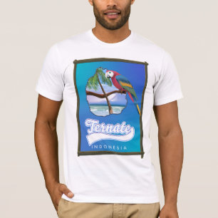 Camiseta Mapa de viagem da Ilha Nias Indonésia