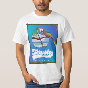 Camiseta Mapa de viagem da Ilha Nias Indonésia