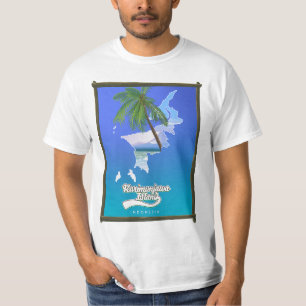 Camiseta Mapa de viagem da Ilha Sumba Indonésia