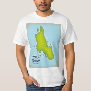 Camiseta Mapa de viagem da ilha Unguja