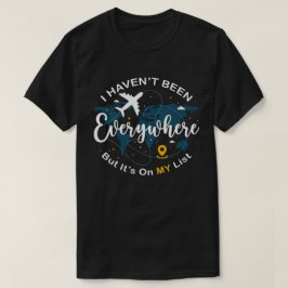 Camiseta Mapa de Viagem de Avião - Eu Não Estive em Todos o