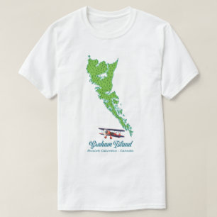Camiseta Mapa de Viagem para a Colúmbia Britânica da Ilha G