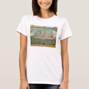 Camiseta Mapa de Visby, de "Civitates Orbis Terrarum" por G