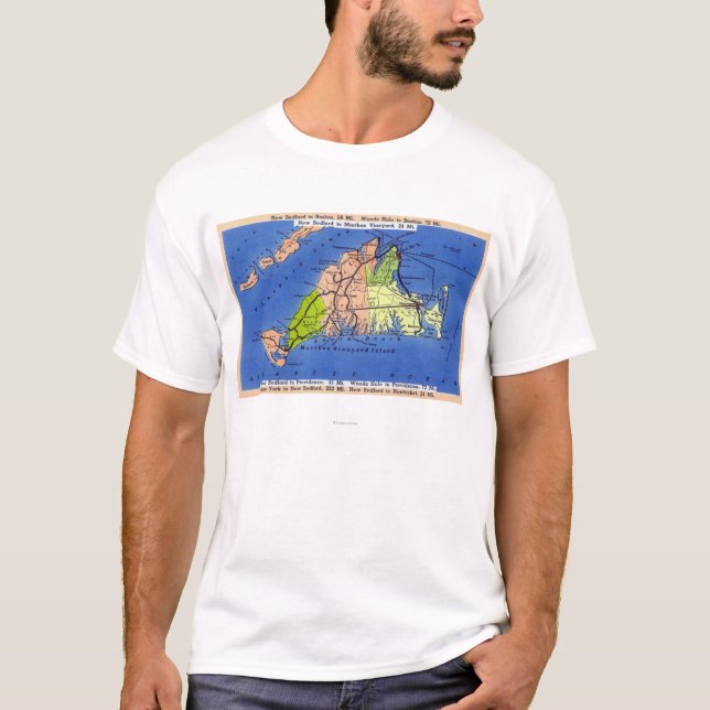Camiseta Mapa detalhado da ilha (Frente)