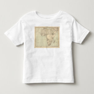 Camiseta Mapa do atlas de África que mostra colônias