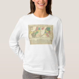 Camiseta Mapa do atlas de Canaan - de Israel
