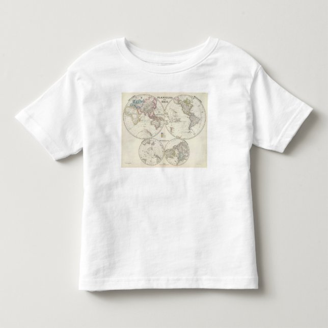 Camiseta Mapa do atlas de Erde do der de Planiglob (Frente)