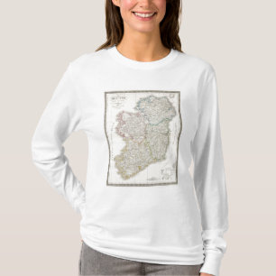 Camiseta Mapa do atlas de Ireland
