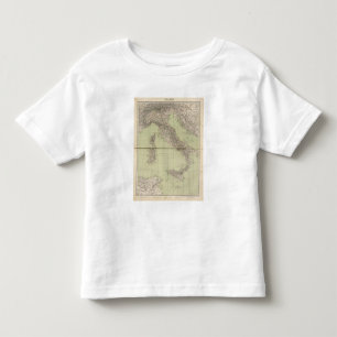 Camiseta Mapa do atlas de Italia