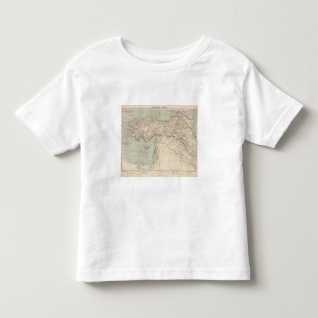 Camiseta Mapa do atlas de Turquia (Frente)