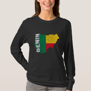 Camiseta Mapa do Benim Orgulho Beninense Bandeira Beninense